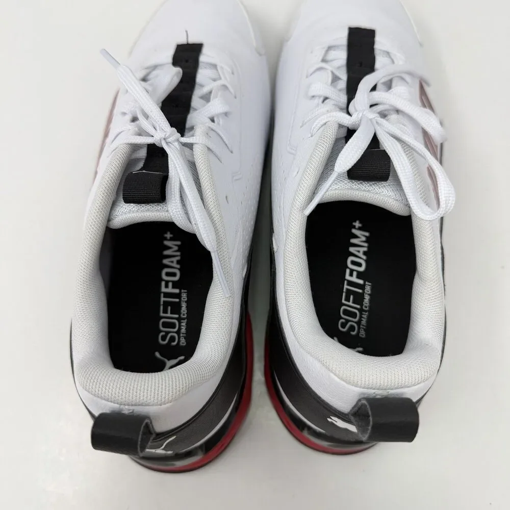 Puma Shoes Mens Sz 9.5 White Black Red SoftFoam+ ArchTec Sneakers 309941-04 1D4